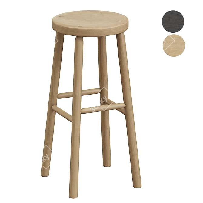 Sleek, Minimalist Storia Bar Seat 3D model image 1