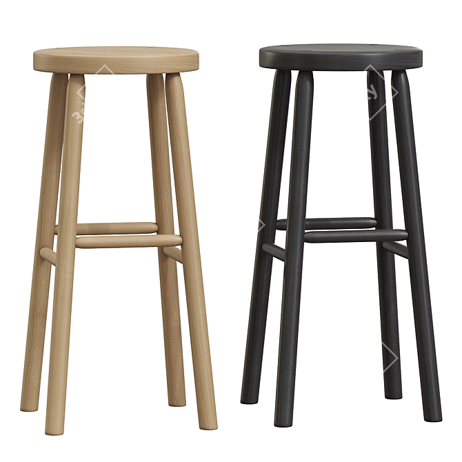 Sleek, Minimalist Storia Bar Seat 3D model image 3