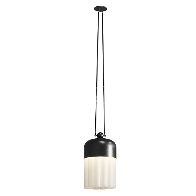 Elegant Tassel Pendant Light 3D model image 3