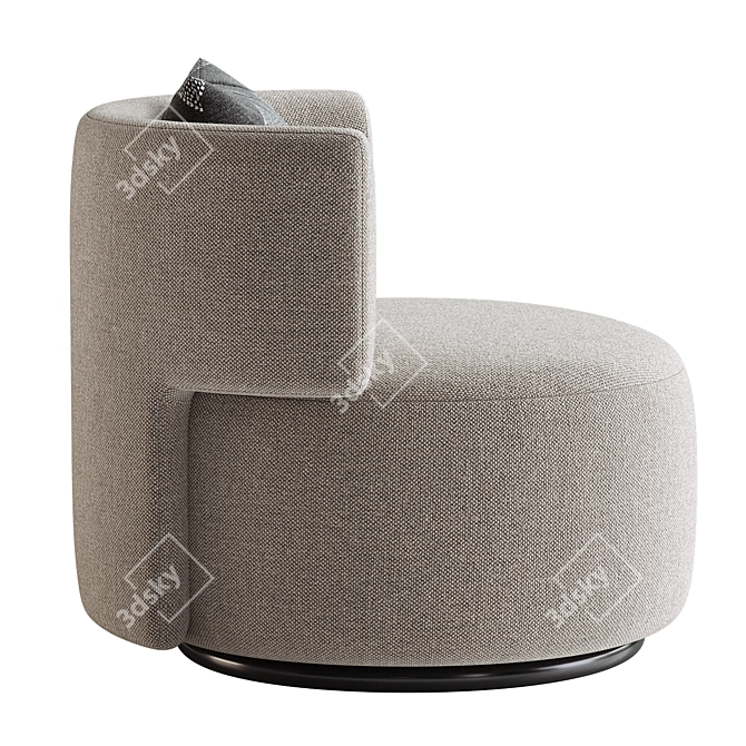 Modern Swivel Armchair Design 3D model image 3