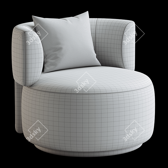 Modern Swivel Armchair Design 3D model image 4