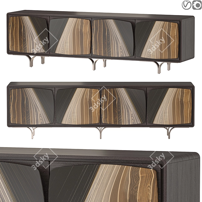 Sleek Modern Giorgetti Scirocco Cabinet 3D model image 1