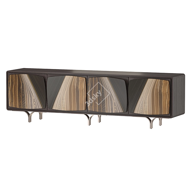 Sleek Modern Giorgetti Scirocco Cabinet 3D model image 2