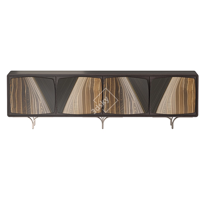 Sleek Modern Giorgetti Scirocco Cabinet 3D model image 3