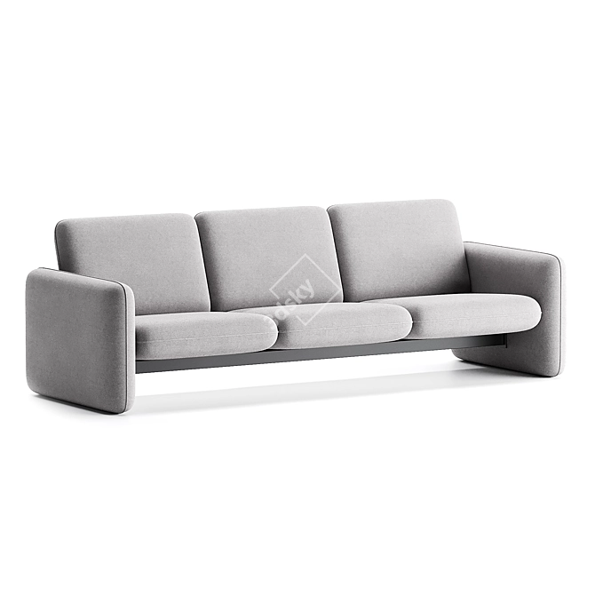 Wilkes Modular 3 Seater Sofa 3D model image 2