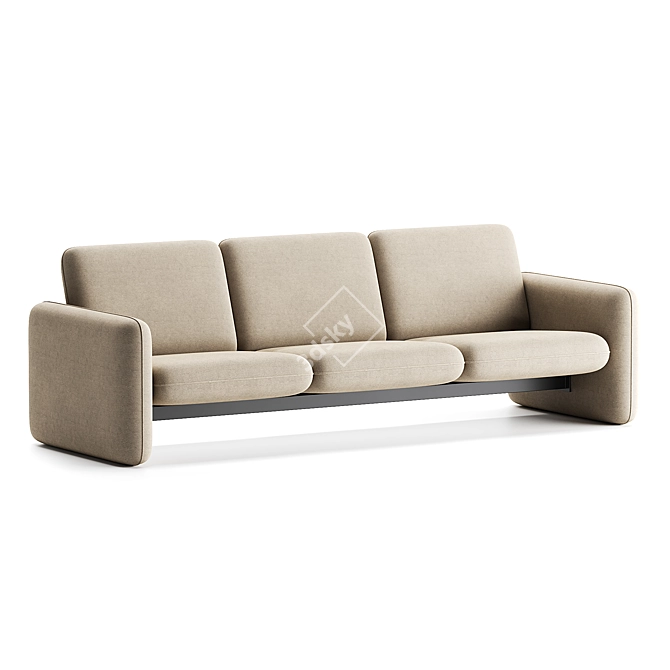 Wilkes Modular 3 Seater Sofa 3D model image 4