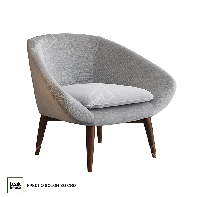 Solor Lounge Chair: Contemporary Comfort 3D model image 1