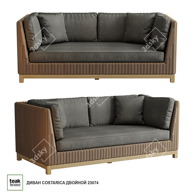 Costa Rica Double Sofa 3D model image 1