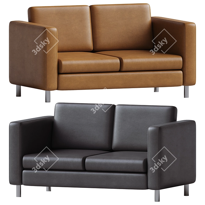 Modern Office Two-Seater Sofa 3D model image 3