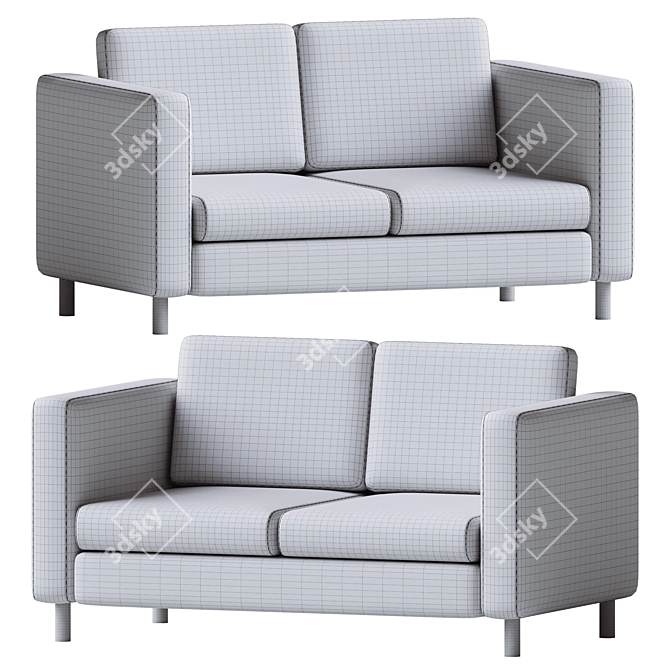 Modern Office Two-Seater Sofa 3D model image 4