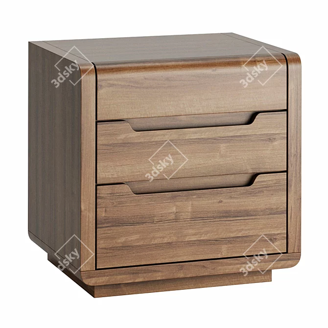 Elegant Loft Style Nightstand 3D model image 3