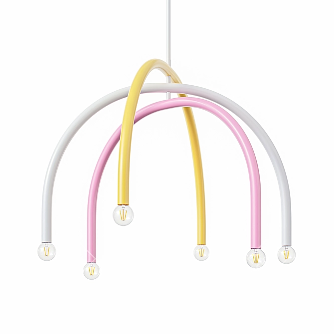 Adjustable Arc Chandelier Highlighted 3D model image 1