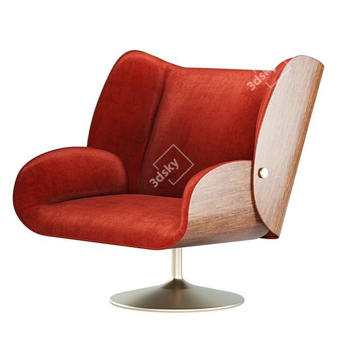 Stylish and Comfortable Armchair Design 3D model image 3