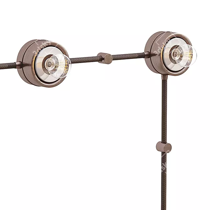 Industrial Chic Wall Mount Light 3D model image 3