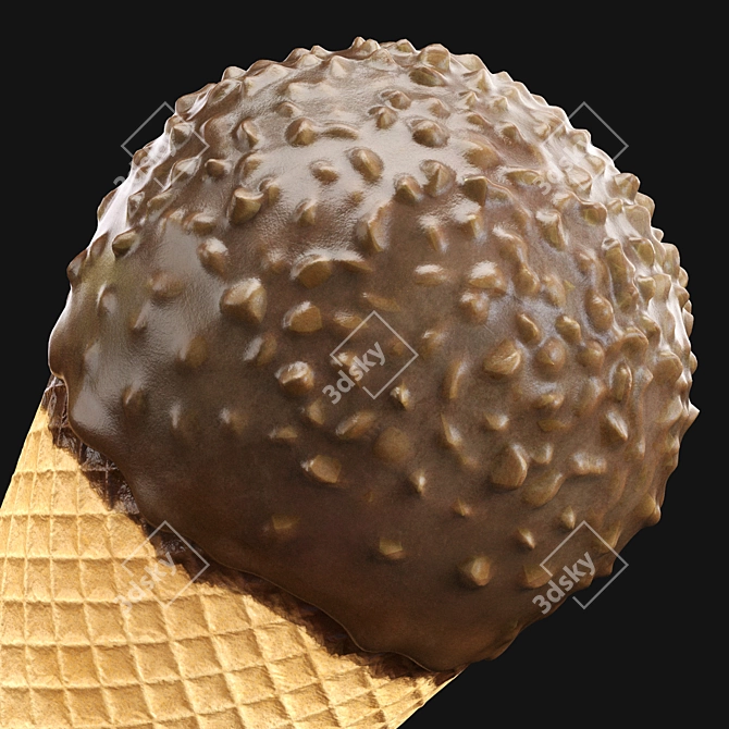 Description Translation: Ice cream cones in chocolate glaze with nuts. Waffle material uses displacement for close-ups, adjust size measurements for distant shots.

 3D model image 5