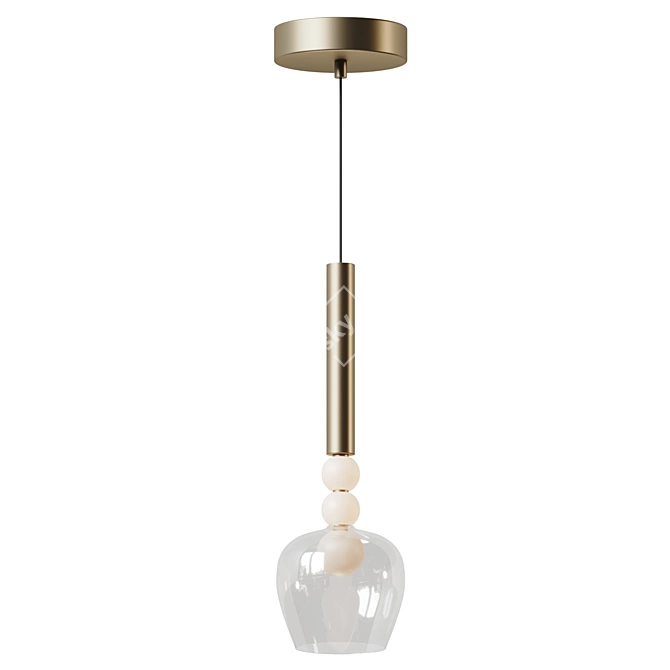 Modern Glass Sphere Pendant Light 3D model image 3