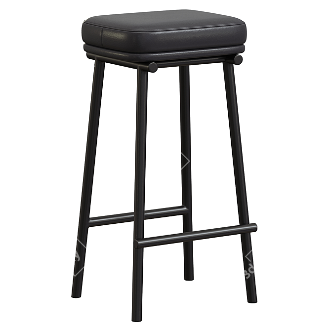 Sleek Tubby Bar Stool 3D model image 1