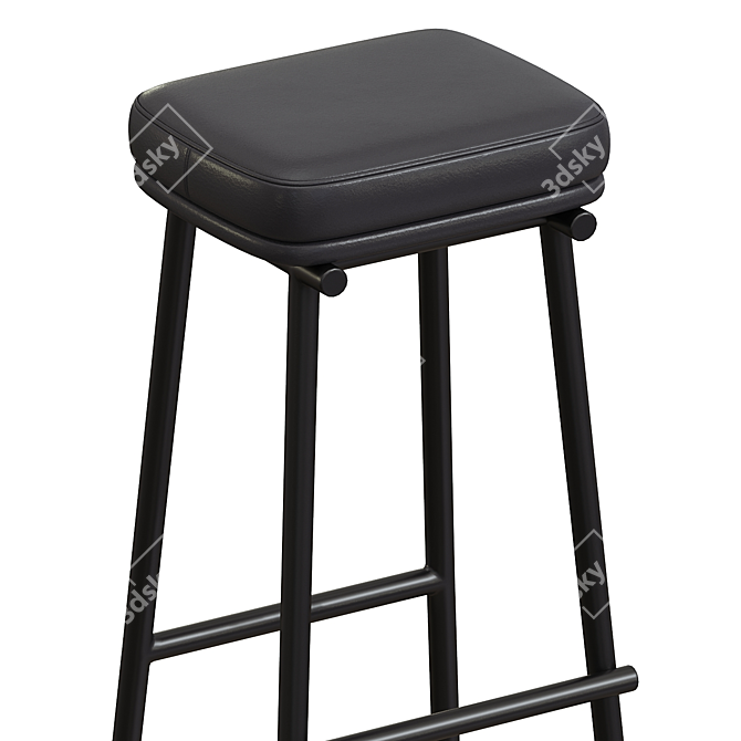 Sleek Tubby Bar Stool 3D model image 3