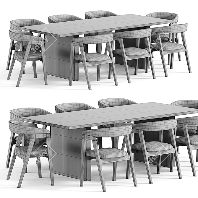 Trevor Chair & Cover Table 3D model image 7