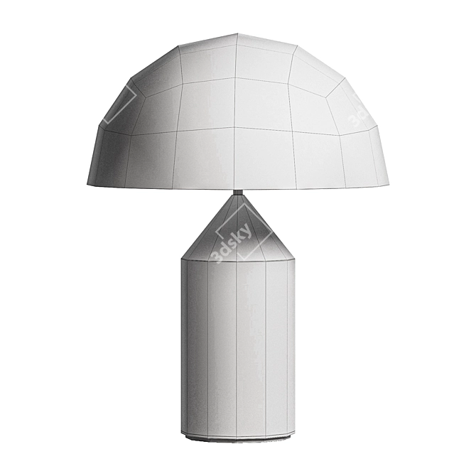 Modern Minimalist Atollo Table Lamp 3D model image 2