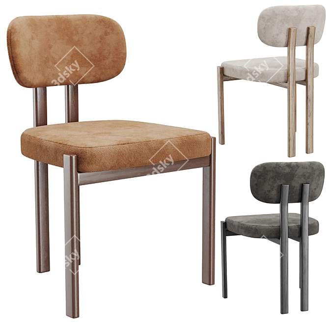 Elegant 2016 Dining Chair 3D model image 4