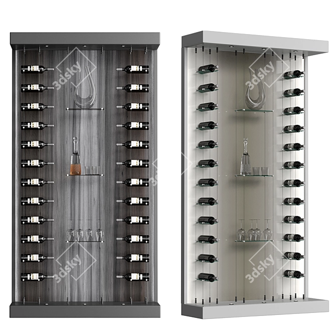 Float Glass Wine Shelf (Blue Grouse) 3D model image 1