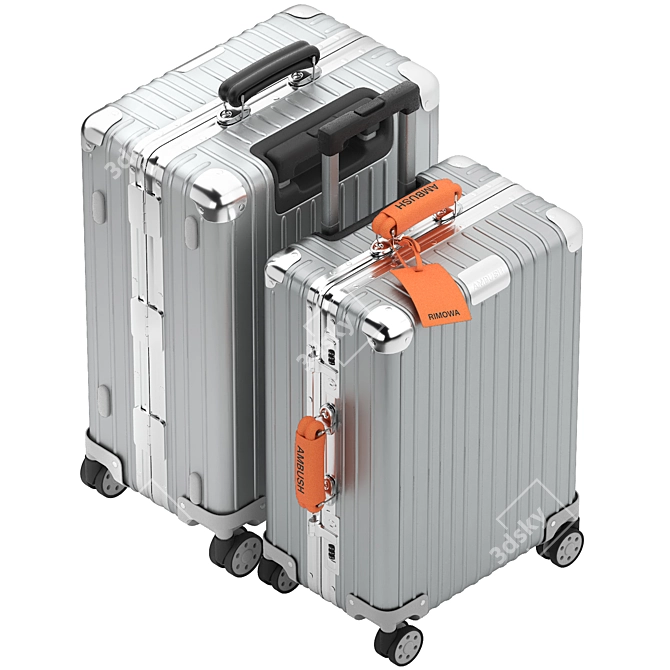 Advanced 3D Suitcase Model Kit 3D model image 3