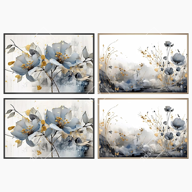 Artwork Set with Multiple Frames 3D model image 2