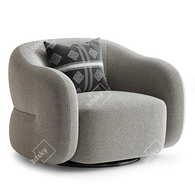 Ergonomic Swivel Chair: Modern Design 3D model image 1