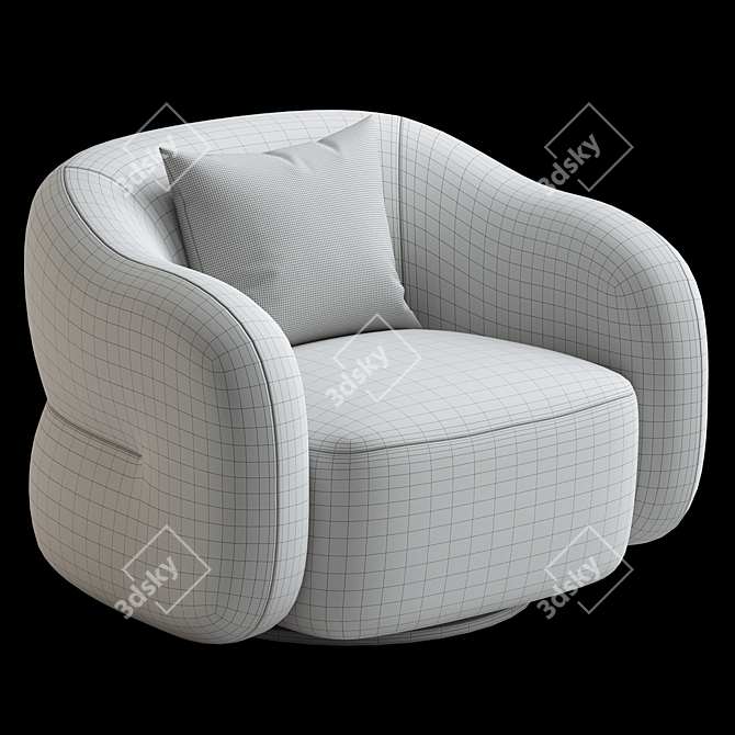 Ergonomic Swivel Chair: Modern Design 3D model image 4