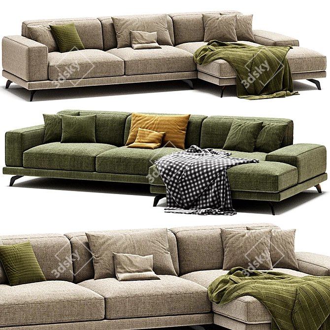 Nobonobo FEZA Sectional Sofa Unique 3D model image 2