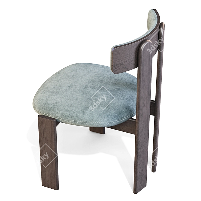 Pi Chair: Minimalist Comfort Icon 3D model image 5