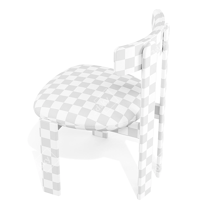 Pi Chair: Minimalist Comfort Icon 3D model image 6