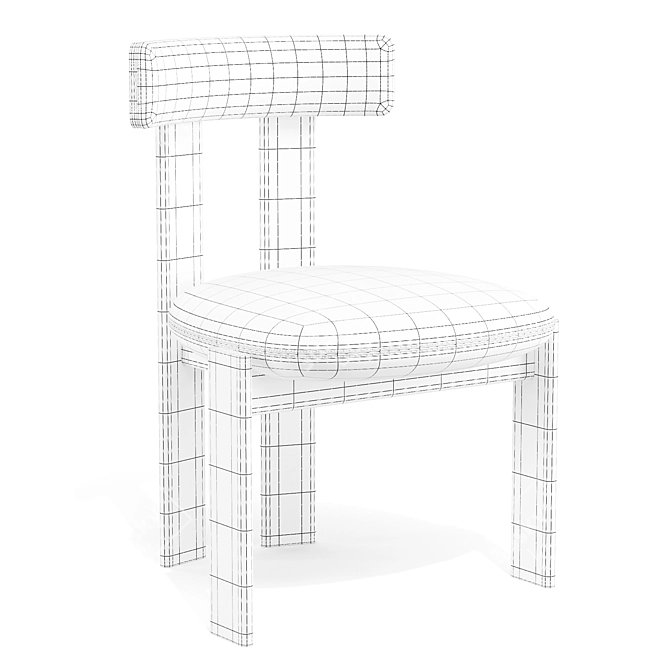 Pi Chair: Minimalist Comfort Icon 3D model image 7