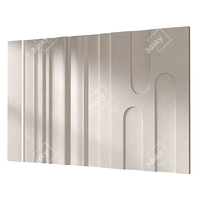 Modern Headboard 3D Wall Panel 3D model image 2