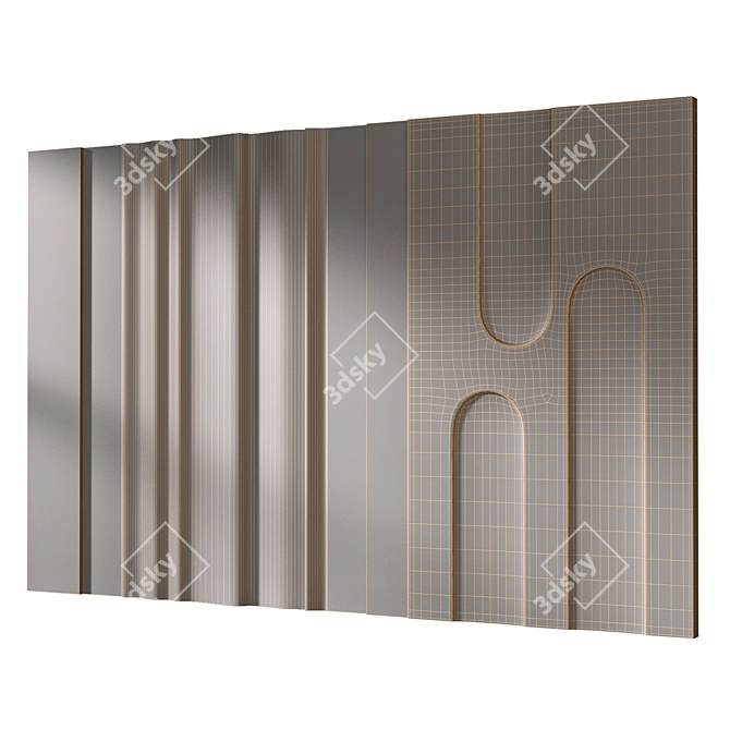 Modern Headboard 3D Wall Panel 3D model image 5