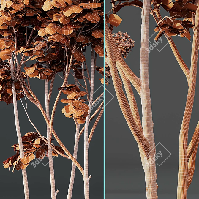  Spring Trees 3D Model Set 3D model image 7