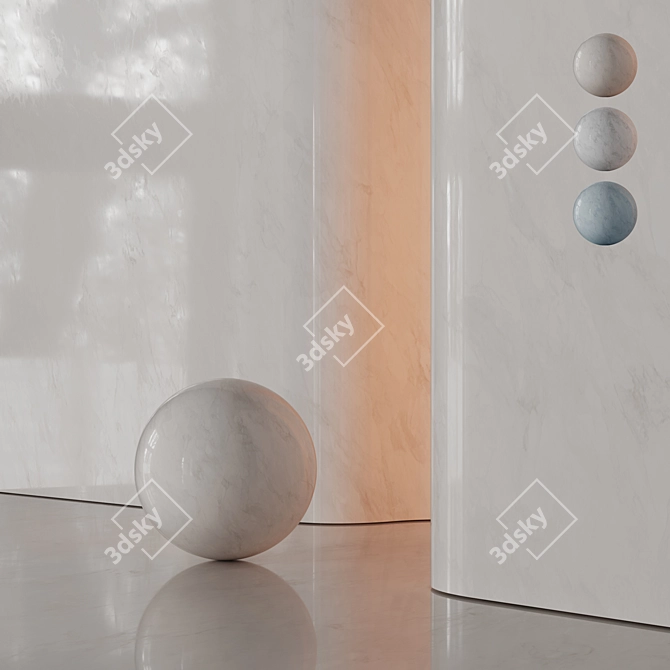 High-Res Marble Material Collection 3D model image 1