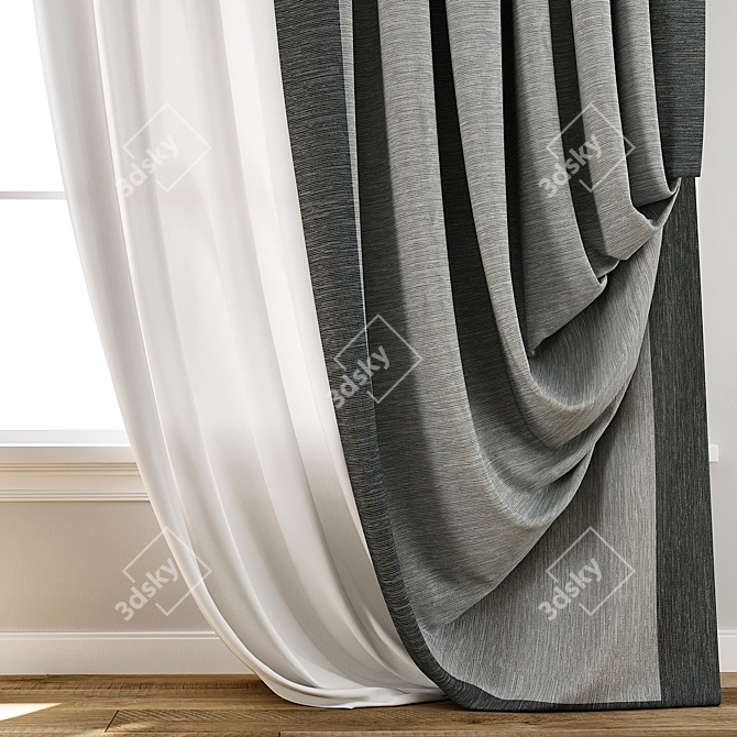 Digital Curtain 3D Model Collection 3D model image 2