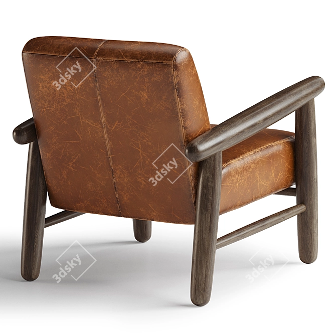 Westgate Leather Armchair Modern Design 3D model image 3