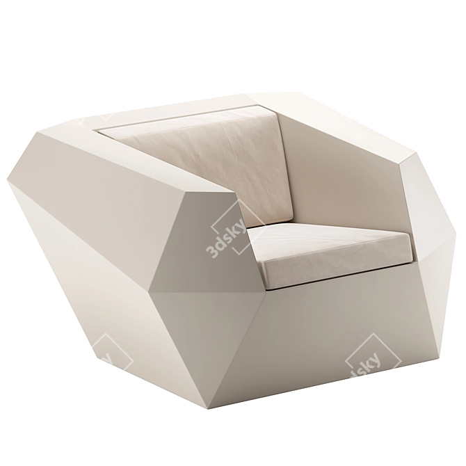 Sleek FAZ Lounge Chair 3D model image 3