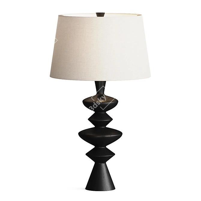 Sleek Modern Table Lamp 3D model image 1