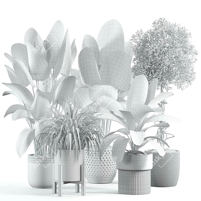 Customizable Indoor Plant 3D Model 3D model image 2