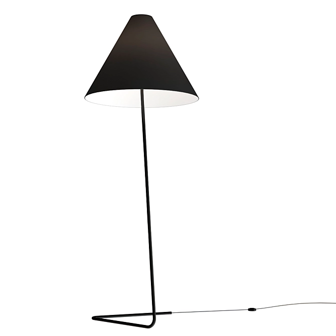 Sleek Minimalist HAT Floor Lamp 3D model image 1