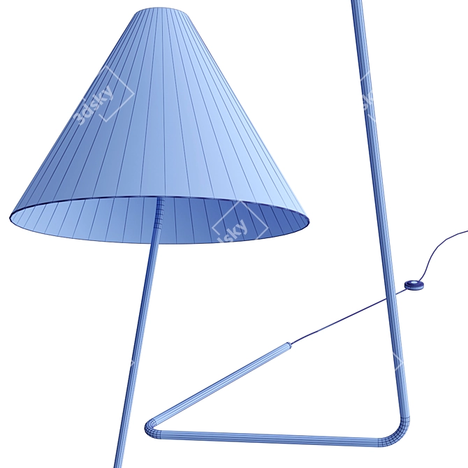 Sleek Minimalist HAT Floor Lamp 3D model image 5