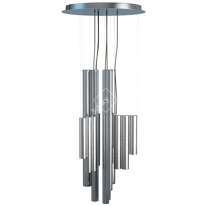 Contemporary Silo Lamp Fixture 3D model image 3