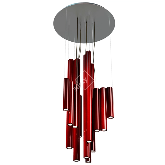 Contemporary Silo Lamp Fixture 3D model image 4