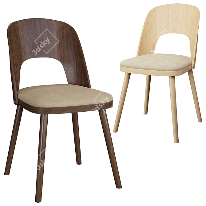 Elegant Modern Chairs ANTVERPEN 3D model image 1