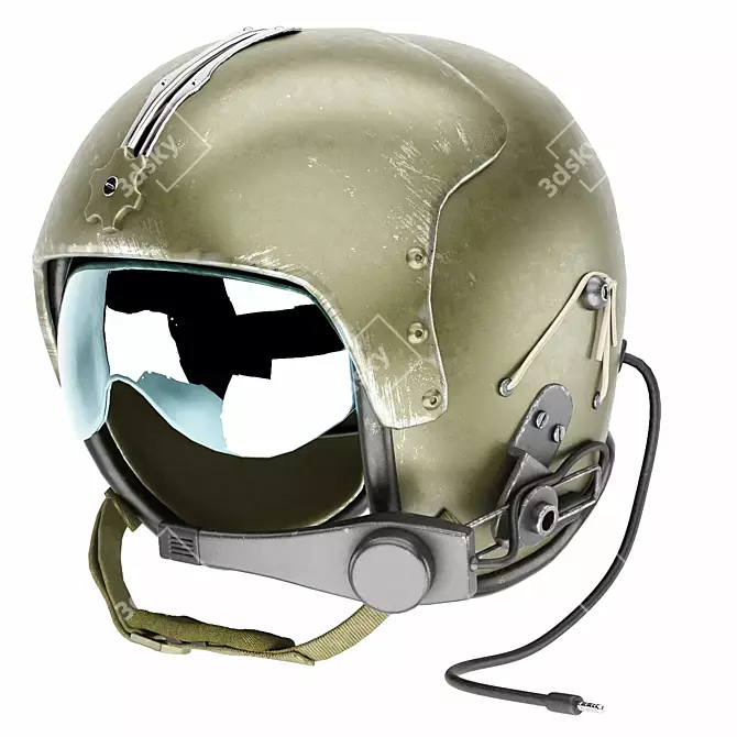 High-Quality Pilot Helmet CG Model 3D model image 1