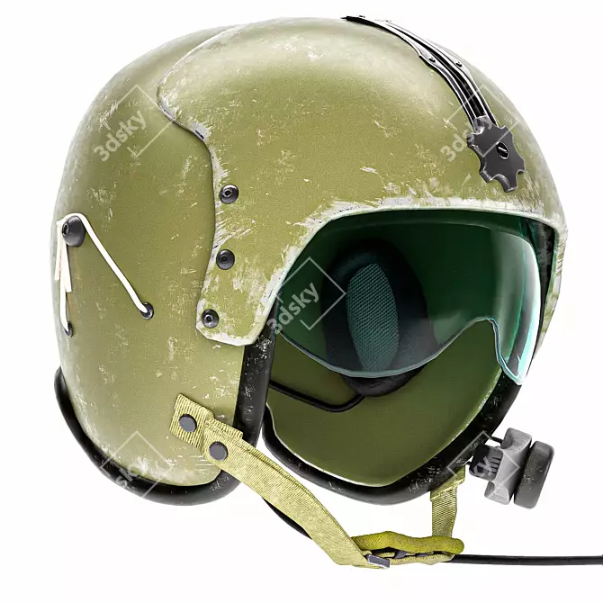 High-Quality Pilot Helmet CG Model 3D model image 9